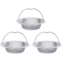 Lote de 3 filtros de acero inoxidable para fregadero de cocina