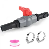 Válvula de bola con conexión pvc de 1 (32mm) y 2 manguitos de 25mm para tuberías de piscina, con cierre incluido