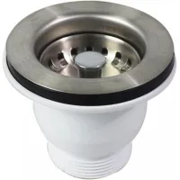 Desagüe de 85 mm, tapón de fregadero de cocina de acero inoxidable, colador de fregadero de 60 mm