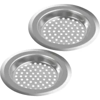 Juego de 2 filtros para fregadero de cocina, filtro de fregadero de acero inoxidable, filtro para lavabo de baño, 76 mm