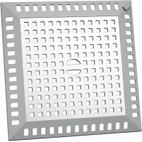 Attrape cabello ducha 12,3 x 12,3 cm filtro de fregadero de cocina cuadrado de acero inoxidable gris rejilla de fregadero anti-obstrucción