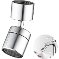 Aireador de grifo 360° giratorio extensor de grifo, ahorrador de agua para grifos con boquilla de rosca externa m22 o rosca interna m24