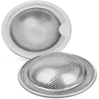 2 rejillas de desagüe de acero inoxidable de 102 mm rejilla anti-obstrucción para fregadero