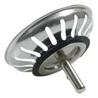 Canasta para desagüe de fregadero de cocina 78 mm - crépine universal de acero inoxidable, tapón de canasta pop-up, - lavable en lavavajillas