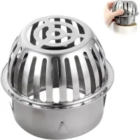 (83mm) suelo convexo de acero inoxidable, 1 pcs drenaje de goteras filtrantes, filtro de goteras de acero inoxidable para drenajes antibloqueo