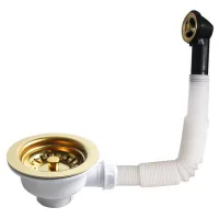 Rejilla de acero inoxidable para fregaderos de una cuba, diámetro 114 mm, con desagüe redondo