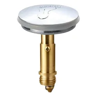 Bonde clic-clac pop-up de 43 mm para lavabo de baño, lavabo de cocina, lavabo de baño, tapón de latón macizo niquelado