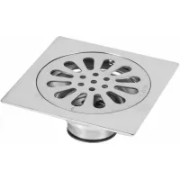 Sifón de sol de acero inoxidable grueso, desagüe cuadrado anti-olor para baño 100 100mm (estilo: 3)