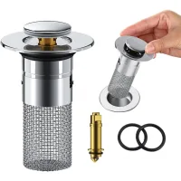 Colador cocina filtro fregadero cocina filtro fregadero tapón universal para lavabo tapón lavabo pop up filtro drenaje anti bloqueo con cesta filtro