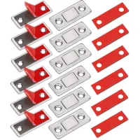 Lote de 6 imanes ultra-finos para cerraduras magnéticas, adecuados para puertas de armarios y que se pueden fijar a muebles con cerradura magnética