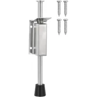 Tope de puerta de acero inoxidable, tope de puerta a pedal regulable, tope de puerta de resorte con tornillo