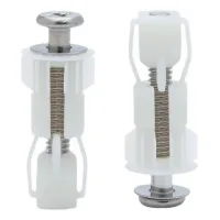 Lote de 2 tornillos para tapa de inodoro, tornillos de extensión para tapa de inodoro, fijaciones para tapa de inodoro estándar (blanco)