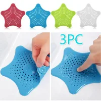 Tapón de desagüe de baño, atrapa cabellos, tapón de bañera, rejilla de fregadero, funda de ducha, paquete de 3