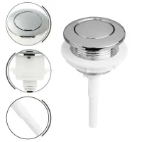 Botón pulsador de tanque de inodoro redondo de 38 mm, adecuado para baños de casa y hotel.