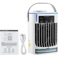 Aire acondicionado de escritorio | aire acondicionado portátil de pie, enfriador personal, 3 velocidades, ventiladores silenciosos para el hogar