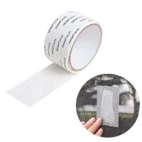 Cinta de reparación para mosquitero blanca autoadhesiva – malla resistente, repara los agujeros, barrera anti-insectos para ventanas de hogar