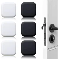 6 piezas tope de puerta adhesivo negro/blanco de pared 45mm*45mm tope de puerta adhesivo de pared