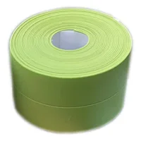 (2 piezas verdes) rodapié flexible - tira de remate para cocina y baño de 22 mm y 3,2 m, junta autoadhesiva, tira plegable flexible, tira de sellado