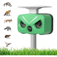 Repelente ultrasónico para gatos, repelente ultrasónico para gatos de exterior, repelente para perros, alimentado por energía solar, carga usb