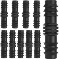 Paquete de 20 racores para manguera, racor para manguera de 15,5 mm de diámetro interior, kit de conexión de manguera para sistemas de riego.