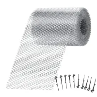 Red de protección para canalones 12,7 x 610 cm – rejilla filtrante antiobstrucción – resistente a los rayos uv (para hojas, ramas y residuos)