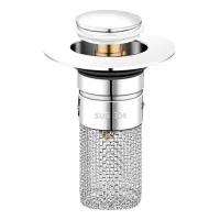 Desagüe de lavabo con cesta filtrante extraíble - bañera antiobstrucción