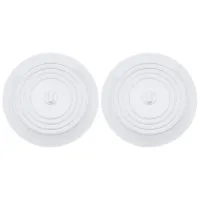 Tapón para fregadero de cocina y baño (2 unidades, con ventosa de silicona, blanco)