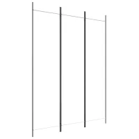 Biombo divisor de 3 paneles de tela blanco 150x200 cm - comfortxl