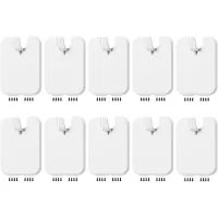 Lote de 10 ganchos para marco de fotografía, soporte adhesivo para pared, instalación sin dañar, material reutilizable para tabiques, blanco