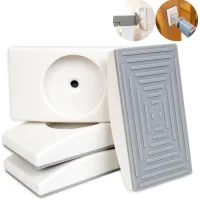 Protectores de pared para puerta blancos (paquete de 4), prevención de daños, fácil instalación