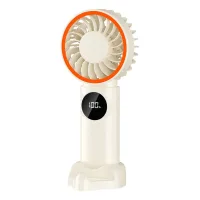 Ventilador portátil - 100 velocidades - nivel de ruido inferior a 36 decibelios - dimensiones: 19 x 9,3 x 3,7 cm - material: hips - color: beige