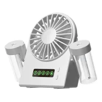 Ventilador nebulizador con dos humidificadores, de 36 db(a) a 45 db(a) (incluidos), ideal para el hogar y la oficina - blanco