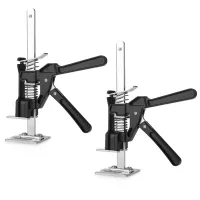 (negro - 2 piezas) elevador de paneles manual, gato para muebles, herramientas para levantar puertas de paneles, elevador de muebles que ahorra mano d