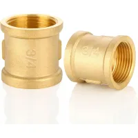 2 piezas manguito de latón g3/4 hembra/hembra, manguito de latón g3/4(ø24mm) 2 x conexión hembra, manguito doble g3/4 latón hembra/hembra