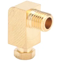 Conector de tubo de compresión de latón de 90 grados para sistema de lubricación de aceite (pl408)