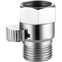 Cromado, grifo de ducha de latón con interruptor de válvula 1/2 macho hembra, válvula de cierre para ducha