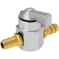 Grifo de combustible metálico de 8 mm para motocicleta, atv y - plateado