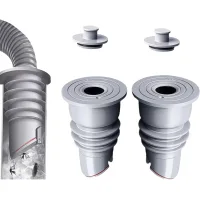 2 tapones antiolores para lavadora, junta para manguera de lavadora de 35-40 mm, junta para manguera de desagüe