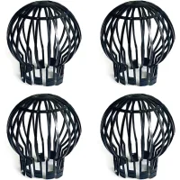 Juego de 4 protectores de canalones, filtros de plástico flexibles, red para canalones, mantiene los canalones libres de hojas.