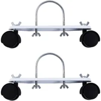 Juego de 2 soportes para radiador eléctrico negros, soporte de polea móvil especial para radiadores eléctricos, polea a base de aceite ting caster