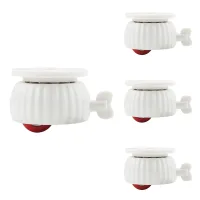 Juego de 4 ruedas autoadhesivas para muebles, cajas de almacenamiento, polea universal de acero inoxidable, ruedas giratorias a 360°