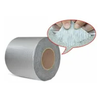 Cinta de sellado para techos (5 m x 100 mm x 1 mm), cinta de sellado en frío extremadamente adhesiva con revestimiento de aluminio.
