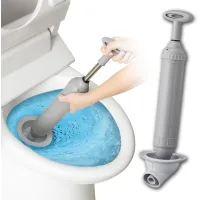 Soporte de pistón, bomba de aire - desatascador de inodoros - desatascador de desagües de alta presión - bomba manual, limpiador de tuberías