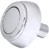 Botón de presión cromado para descarga - pieza de repuesto cromada con agujero de tanque de 43 a 50 mm - tapa de soporte
