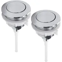 (2 piezas) botón superior de un solo polo, botón de doble descarga, botón superior del inodoro, accesorio para el tanque del inodoro (38 mm)