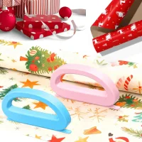Juego de 2 cortadores de papel de regalo para navidad, mini cortador de papel, cortador de papel de regalo, cumpleaños, para rollos de papel, cortador