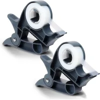 Kit de envoltura de regalos de oficina con pinzas adhesivas – 2 pinzas adhesivas ajustables – ideal para fiestas y manualidades – gris.