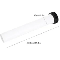 Tubo de descarga para inodoros, tanque de agua alargado oculto, tubo de descarga recto, blanco, para equipamiento de baño.