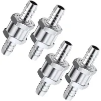 Válvulas antirretorno unidireccionales de aleación de aluminio (4 piezas) (6, 8, 10, 12 mm) adecuadas para sistemas de tuberías de baja presión