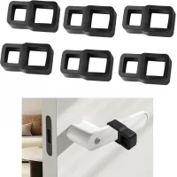 Protector de manija de tope de puerta - paquete de 6, negro, protectores de manija de puerta de tpe, apto para usar
